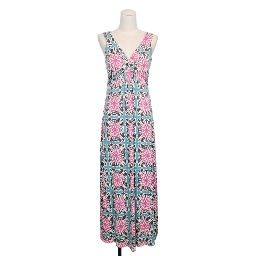 Boden Twist Front Medallion Print Jersey Summer Dress Sz 8P